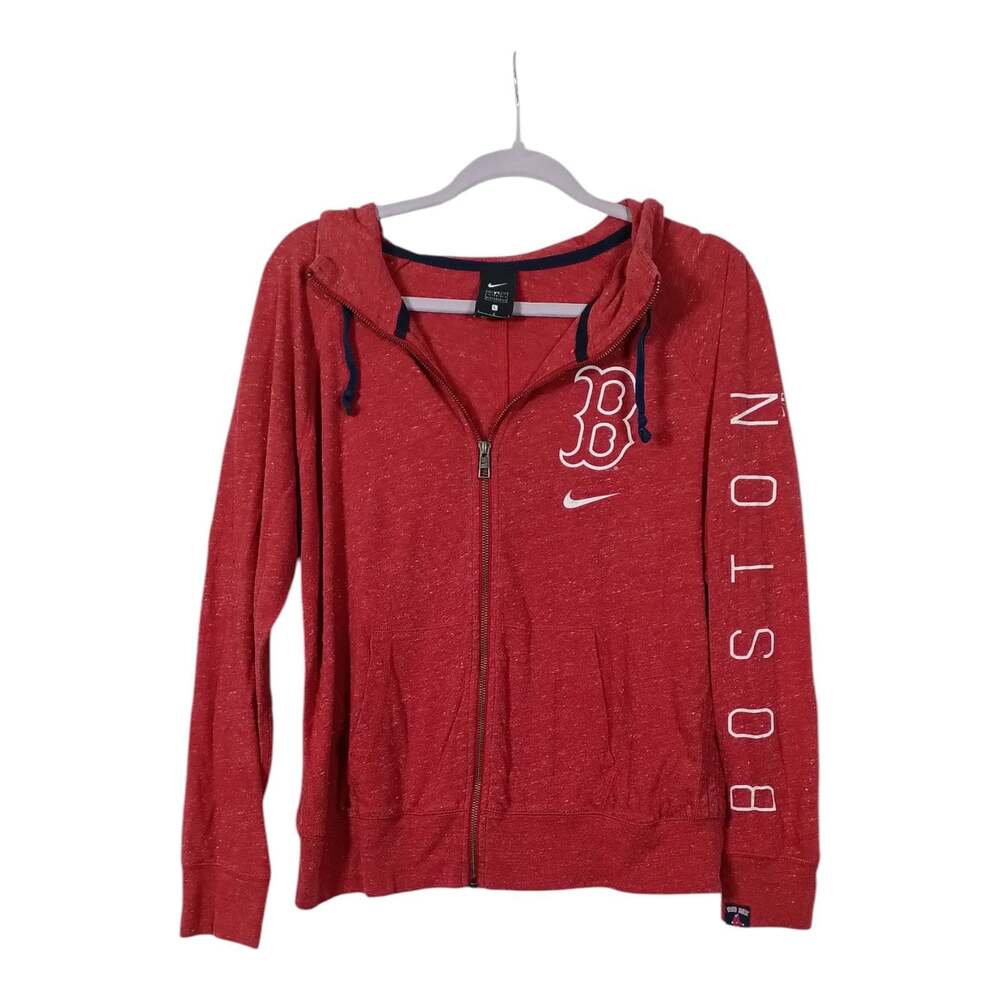 Nike Boston Red Sox Heathered Red Full Zip Hooded Hoodie Women's Size L
